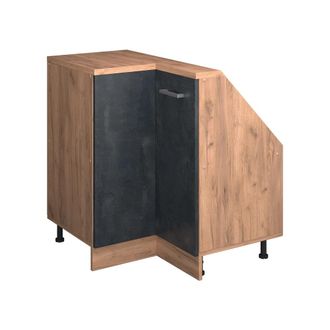 Vicco Armario Para Techo Inclinado Armario De Esquina Rion, Hormig&oacute;n Negro/roble Dorado, 75.6 X 81.6 Cm Con 1 Puerta, Vicco