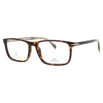 David Beckham Mens Tortoise Rectangular Eyeglass Frames Db-1019-086-57