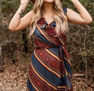 Tasha Polizzi Aviana Dress In Thalia Serape Print