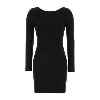 Dolce & Gabbana Party Dresses, female, Black, Size: XL Stretch Viscose Blend Mini Dress