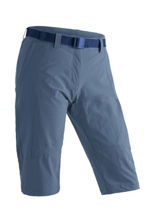 Maier Sports Caprihose MAIER SPORTS Kluane, Damen, Gr. 36, Normalgr&ouml;ssen, blau (jeansblau), 90% Polyamid, 10% Elasthan, Hosen Caprihose, Damen Shorts, kurze Wander