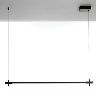Oresteluchetta L&aacute;mpara Colgante Led Lineal Negra Para Cocina Hayle
