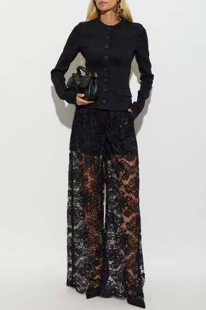 Dolce & Gabbana Lace Trousers, Womens, Black
