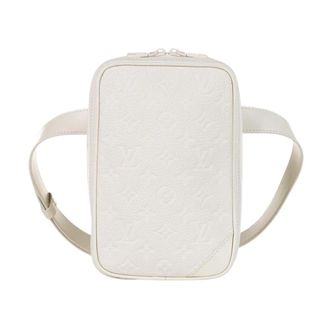 Louis Vuitton Pre-owned Monogram Taurillon Utility Side Belt Bag - Dames - Pre-owned - Wit - Maat: ONE Size Leer