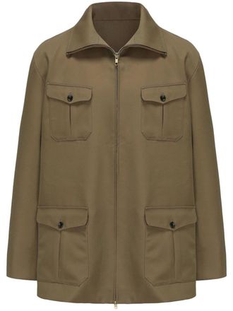 Shanghai Tang Technical wool jacket - men - Wool - 50 - Green