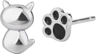 Generic Stud Earrings Earring Earring Cat Meat Ball Simple Asymmetrical Cute Shake Allergy Resistant Multicoloured