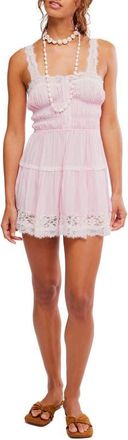 Free People So in Love Slip Minidress in Pink Destiny at Nordstrom, Size X-Large
