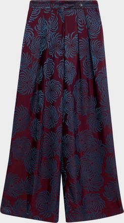 Dries Van Noten Pamplona Pleated Wide-Leg Pants