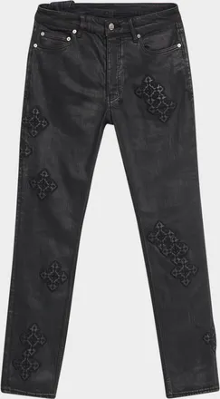 Ksubi Men & apos;s Chitch Backstage Stardom Embroidered Black Denim Jeans
