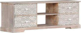vidaXL Vidaxl - Mueble de tv de madera maciza de acacia 120x30x40 cm