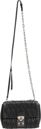 Miu Miu Confidential Matelasse Leather Flap Shoulder Womens Bag (Pre-Owned)