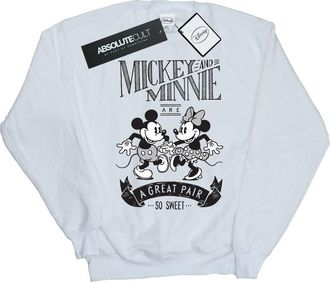 Disney Dames/Dames Mickey en Minnie Mouse Groot Paar Sweatshirt (Wit)
