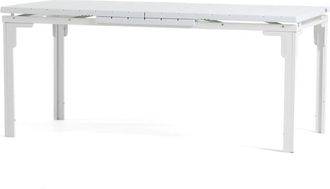 Siediti Fuori e Dentro Mesa de jardín extensible rectangular 180/240x90 cm blanca