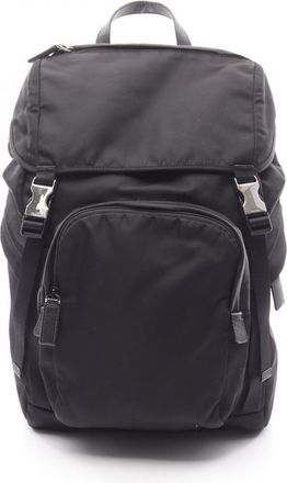 Prada Black Nylon Saffiano Triangle Backpack (Pre-Owned)