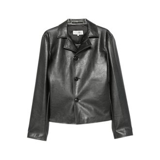 Maison Margiela Heren, Jassen, Zwart, Maat: M Leer