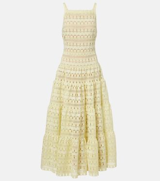 Elie Saab Macrame midi dress