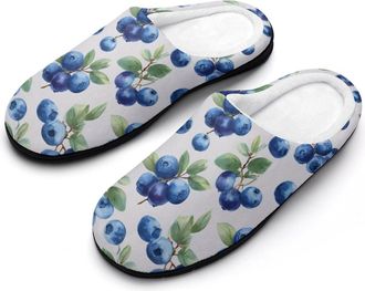 Generic Blueberry Funny Womens Cotton Slippers Shoes Novelty Soft Non-Slip Sole Home Shoe