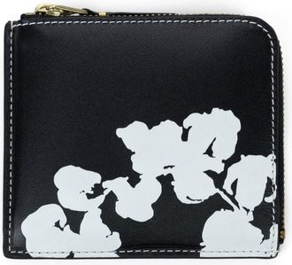 Denim Tears Black Cotton Wreath Wallet