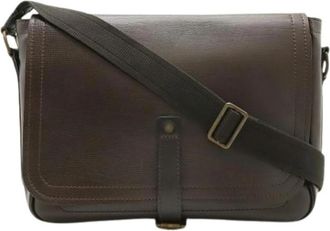 Louis Vuitton Pre-owned Utah Leather Shoulder Bag - Dames - Vintage Schoudertas - Bruin - ONE Size - Leer - Vintage