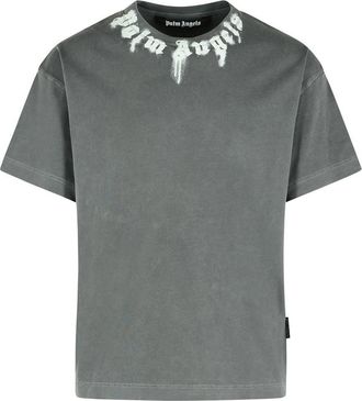 Palm Angels Gray Cotton T-Shirt