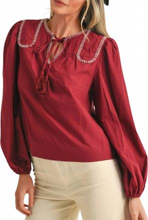 Merci Wilson Top In Maroon