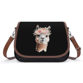 Generic Lama Watercolor Fashion Womens Crossbody Bags Novelty Handbag Shoulder Bag Purse