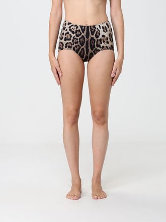 Dolce & Gabbana Slip bikini a culotte a vita alta con stampa animalier e logo DG