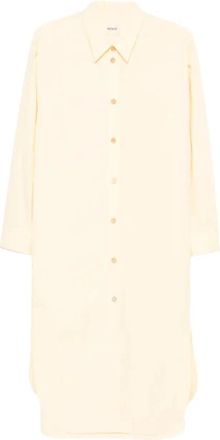 Khaite Gloria Dress - Dames - Shirt Kleedjes - Geel - S - Katoen - Kleedjes