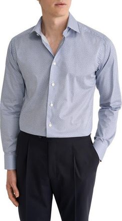 Eton Contemporary Fit Micro Print Shirt in Medium Purple at Nordstrom, Size 14.5