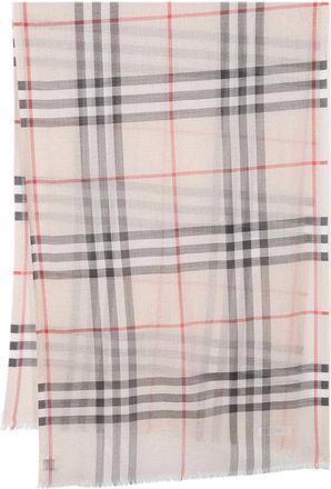 Burberry Giant Check Wool And Silk Blend Scarf