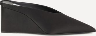 Alaia Mules con zeppa in satin Woman 36