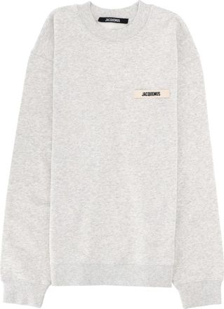 Jacquemus Le Sweatshirt Gros Grain - Heren - Sweatshirts - Grijs - XL - Katoen - Hoodies & sweatvesten