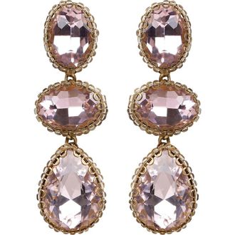 Deepa Gurnani Hadlee Drop Earrings in Baby Pink at Nordstrom