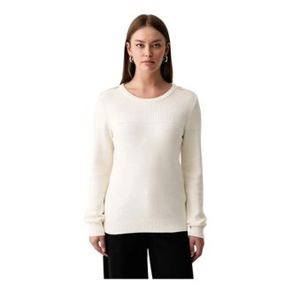 Liu Jo Gebreide trui met ronde hals - Dames - Truien - Beige - Maat: XS Viscose