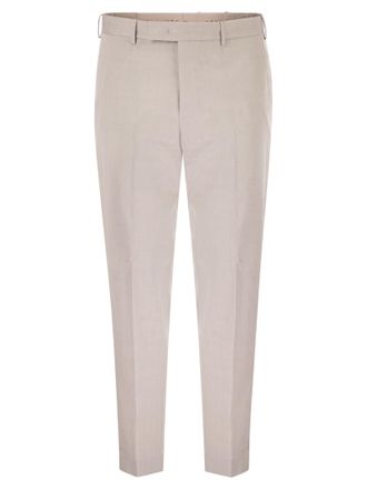 Pantaloni Torino Tailored Trousers In Cotton And Wool Blend