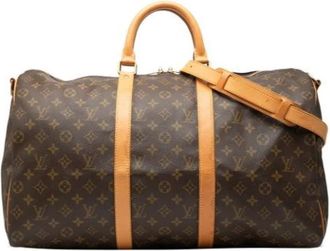 Louis Vuitton Pre-owned Weekendtas - Dames - Vintage Weekendtas - Bruin - ONE Size - Leer - Vintage