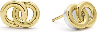Lagos Interlocking Circle Stud Earrings in Two-Tone at Nordstrom
