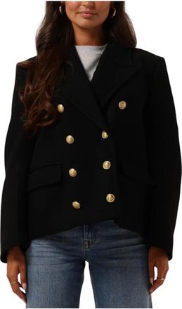 Drykorn Elegante Zwarte Jas Ordburgh - Dames - Blazers - Zwart - L - Wol - Jassen