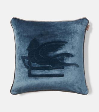 Etro New Pegaso embroidered cushion