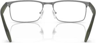 Emporio Armani 0ea1149 Rectangular Grey Eyeglasses with Matte Metal Frame