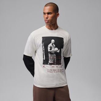 Nike Jordan Mens Jordan Brooklyn T-Shirt in Brown | IV4901-047