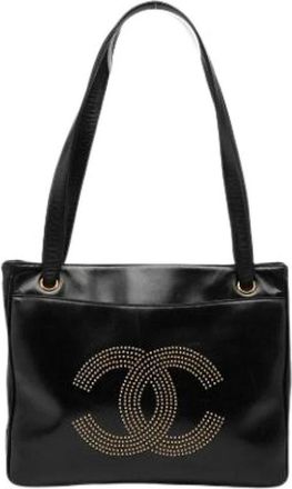 Chanel Pre-owned Vintage Tote Bag - Dames - Vintage Schoudertas - Zwart - ONE Size - Leer - Vintage
