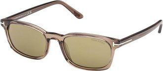 Tom Ford Green Rectangular Mens Sunglasses FT1300 45N 53