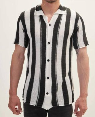 Ron Tomson Button-Down Knitted Shirt In Anthracite