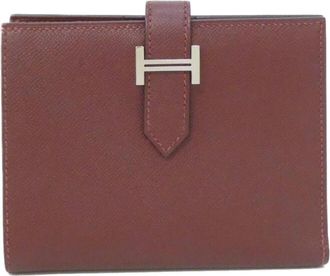Herm&egrave;s Rouge H Wallet (Bi-Fold) (Pre-Owned)