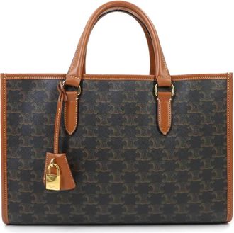Celine Black Brown Pvc Leather Handbag Tote Bag (Pre-Owned)