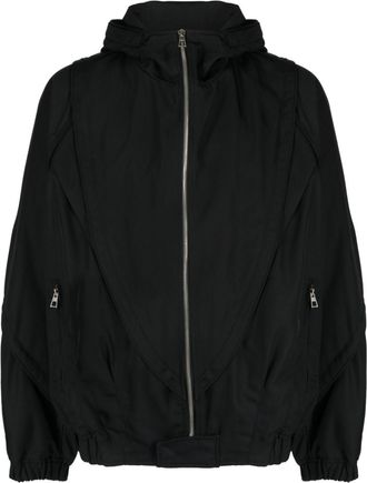 Songzio New Cocoon zip-up hooded jacket - men - Polyester - 46 - Black