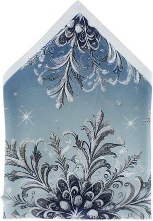 Trafalgar Store Clarence The Classy Snowflake Silk Holiday 12x12 Pocket Square in Light Blue at Nordstrom