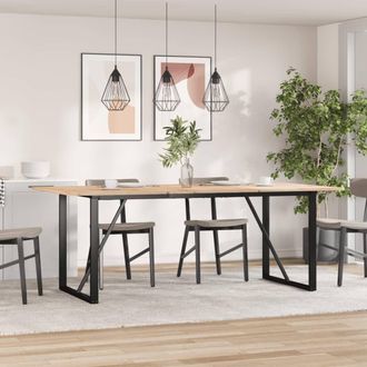 Berkfield Home Dining Table Legs O-Frame 160x80x73 cm Steel in Black | Size: 160 x 80 x 73 cm