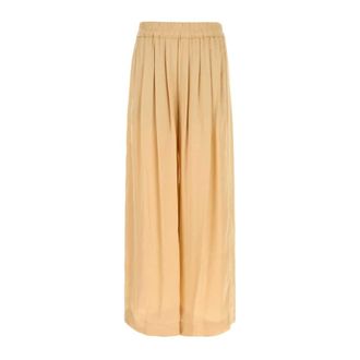 Isabel Marant Nolia Trousers - female - Isabel Marant - Wide Trousers - Beige - S - Trousers